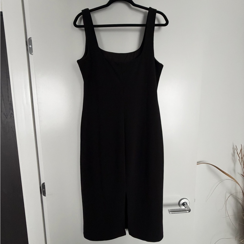 Dynamite Black Midi Sheath Dress with back Slit